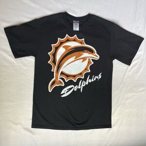 Miami Dolphins T Shirt M Medium #23 Double Sided Logo Black Surstain Vincent NFL
